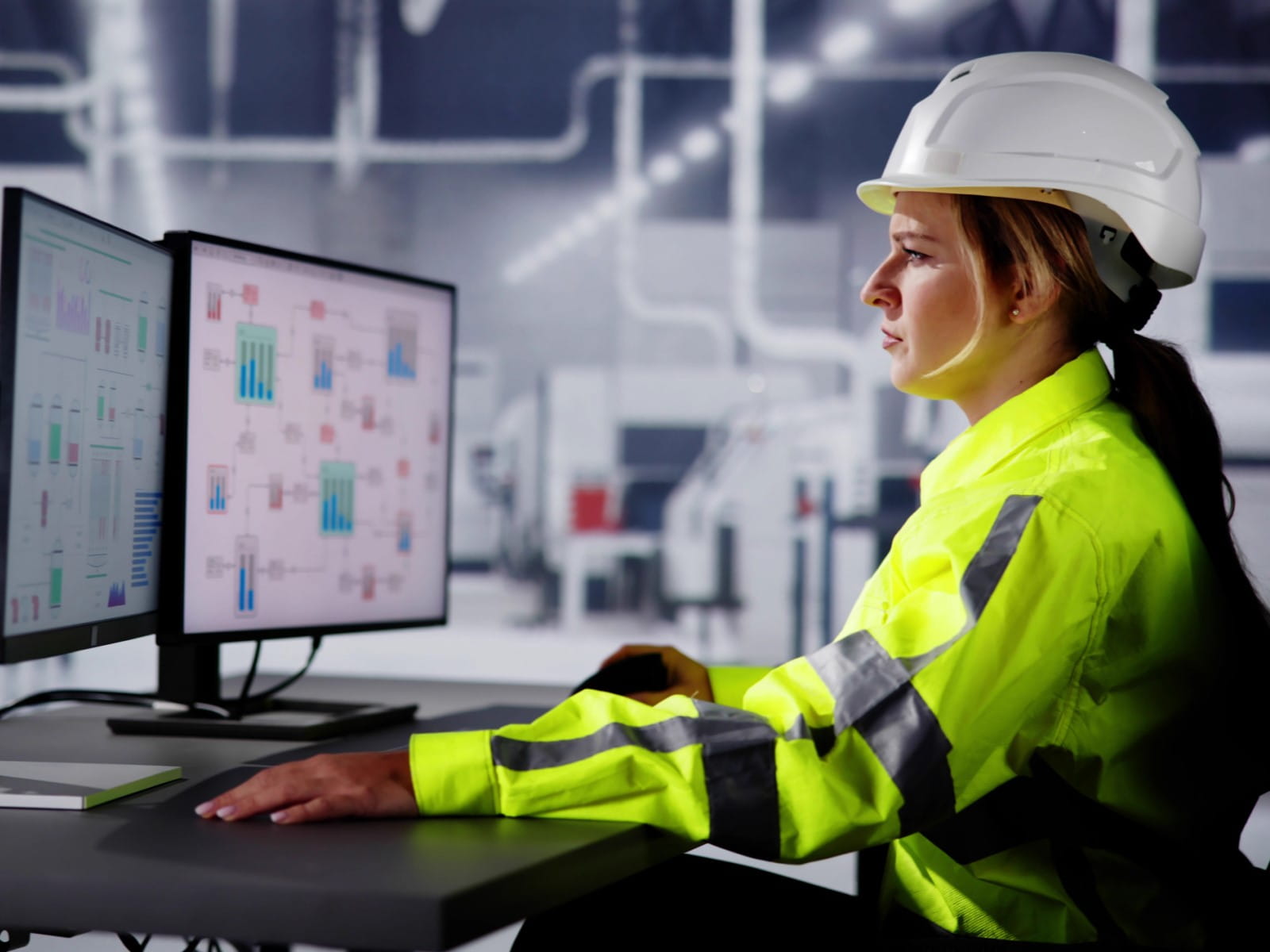 Engineer reviewing dashboards